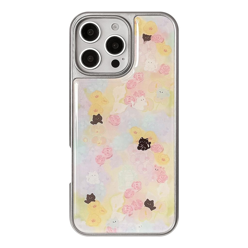 Flower Sea Meow Подходит для 16 Apple 15pro Max Чехол для мобильного телефона Iphone 14 Капля клея 13 Весна 15 Huawei