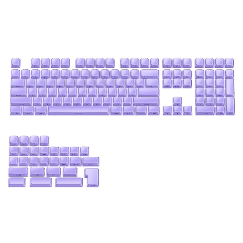 Набор колпачков для клавиш PC на 113 клавиш для механических клавиатур с двойным литьем, профиль OEM, дизайн Crystal Jelly