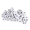30Pcs Dice Set Black Letter Plastic Easy Read Teaching Dice Set for Game Math Learn