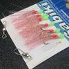 6Pcs/Set Long Wire Bait Luminous Fishing Lures Line String Carbon Steel Fishhook