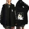 Oversized Hoodie Death Note Zip Up Hoodie Moletom Feminino Casual Streetwear Sweatshirts Vetement Homme Anime Tops Jackets