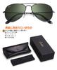 Солнцезащитные очки Glass Aviator Teardrop UV400 UV Protection Солнцезащитные очки для мужчин и женщин с черными зелеными линзами [Berikin] Мужские и женские
