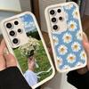 Чехол для телефона Samsung Galaxy S26 S25 Ultra S24 FE Эстетика с цветами маргаритки Оболочка S23 Plus S22 + S21 S20 5G Мягкий силикон Funda