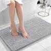 Long Haired Chenille Floor Mat Absorbent Carpet Plain Color Anti Slip Home Foot and Door Mat Home Hotel Bathroom Bedroom Foot Pedal