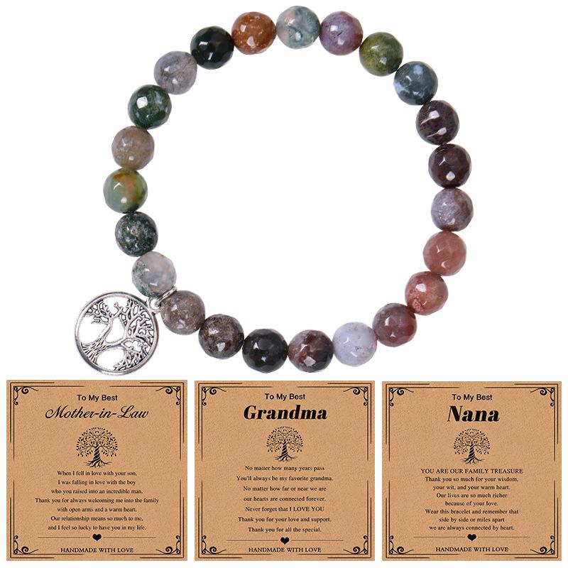 JYL TS Bracelet Grandma Gift  Beaded Transmits Warmth & Protective Energy