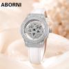 Брендовые женские часы ABORNI, нишевые часы с бриллиантами и пятью звездами, темпераментные кварцевые часы, водонепроницаемые модные женские часы