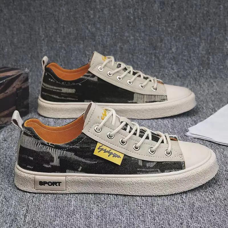 Модные массивные кроссовки 2024 из парусины, мужская обувь, классические оригинальные, по акции, без кожи, размер 45, тренд, новая мужская повседневная обувь
