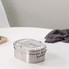 Foldable Handle Food Container 1/2 Layer Food Storage Box Stainless Steel Lunch Box  Canteen