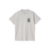 SS24 Letter Print Crew Neck Short Sleeve T-Shirt Men Tops Silver-Gray I033174-1YE-XX