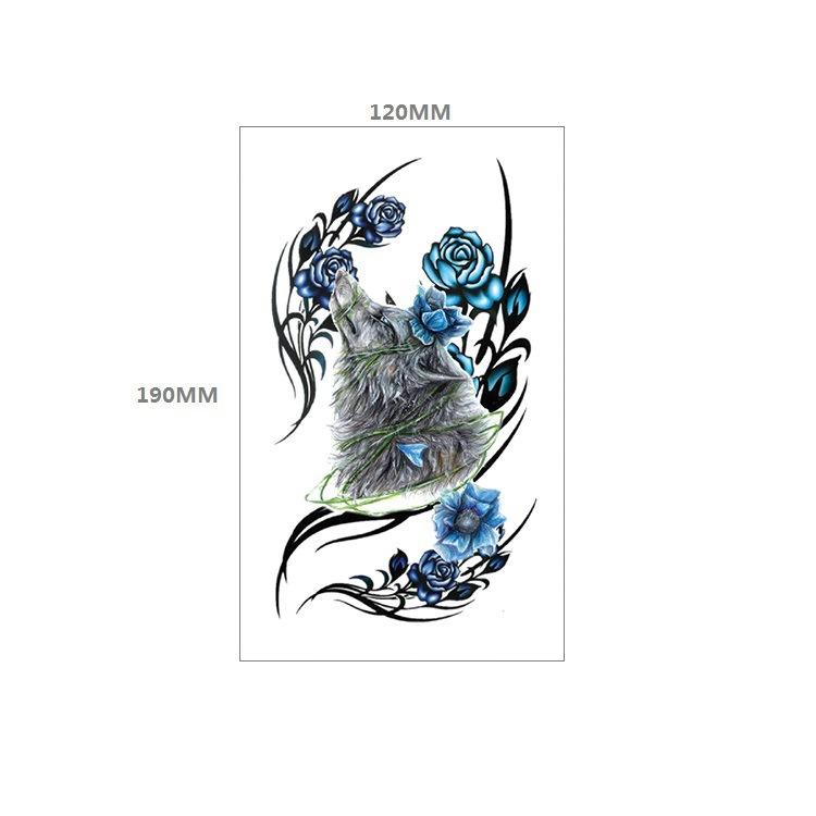 Наклейка с татуировкой черепа, вечное значение, часы, оповещение, красная роза, пистолет, нагрудник, наклейка для переноса воды