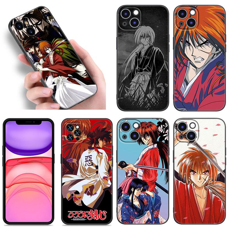 Чехол для телефона Rurouni Kenshin Anime для Apple iPhone 12 13 Mini 11 14 15 Pro Max 7 8 Plus X XR XS SE 2020 2022 черный силиконовый чехол