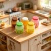 5 шт. Миниатюрные игрушечные баночки с фруктовым джемом 5 разных вкусов Реалистичные милые Для кукольного домика Диорамы Поделки Декор