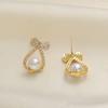 Нежные серьги с имитацией жемчуга, свадебные аксессуары для невесты, темпераментные элегантные серьги для ушей, новые модные женские