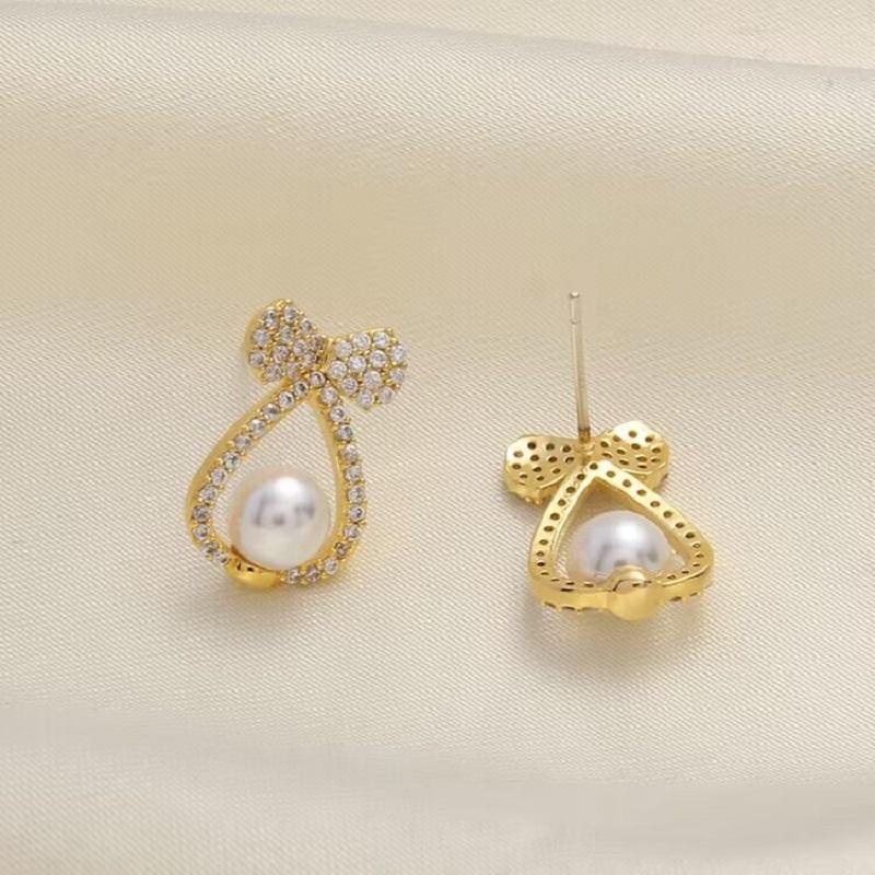 Нежные серьги с имитацией жемчуга, свадебные аксессуары для невесты, темпераментные элегантные серьги для ушей, новые модные женские