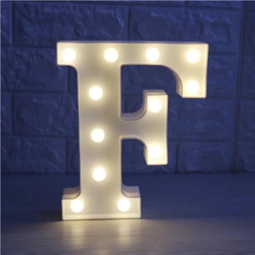 Alphabet Letter LED Lights Luminous Number Lamp Battery Warm Night Light for Home Wedding Birthday Christmas Party Decoration