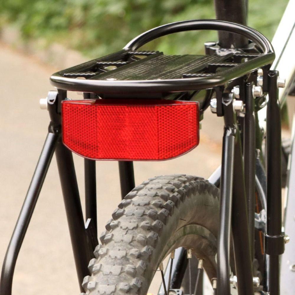 Red Black Bicycle Rear Light Metal Acrylic Luggage Carrier Mount Cycling Stand Bracket  Bicycle