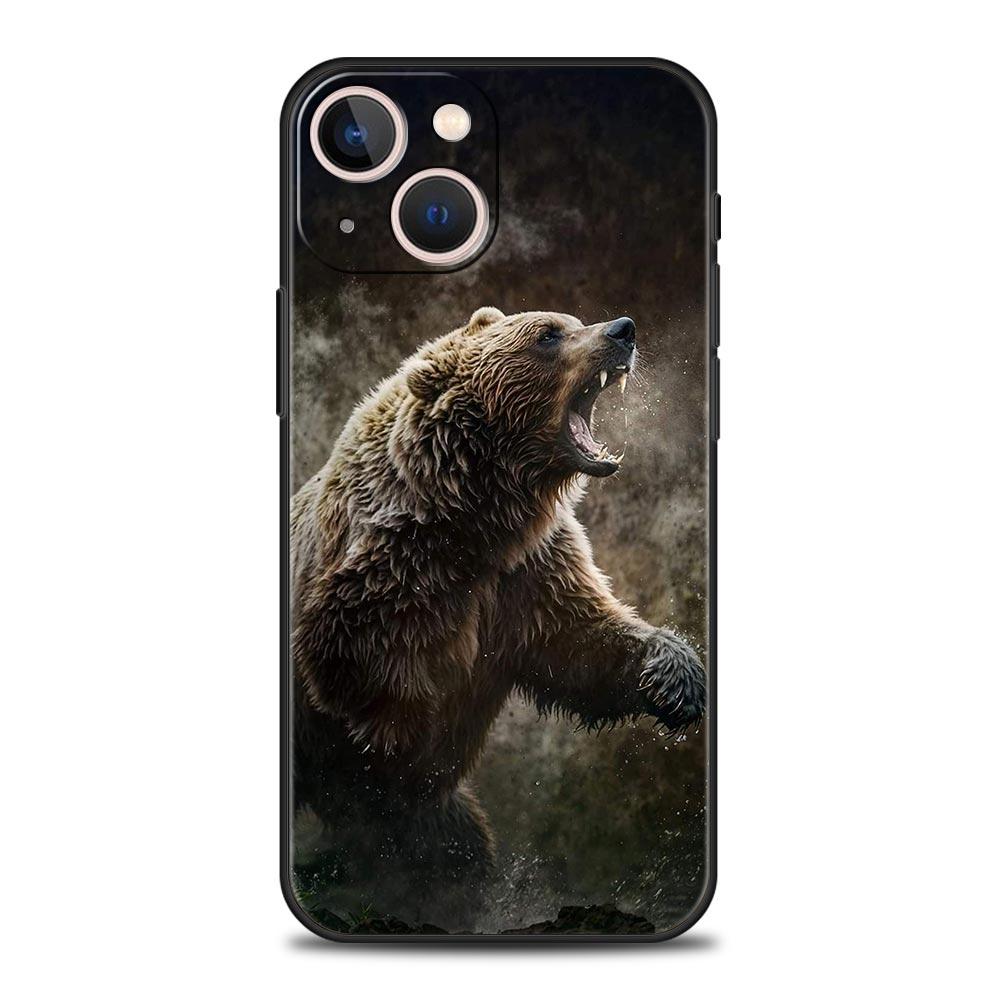 Чехол для телефона iPhone 17 16e 15 14 13 12 11 Pro Max SE 7 8 Plus Чехол iPhone 16 Мягкий ТПУ Чехол Мультяшное Животное Медведь Лиса Белка