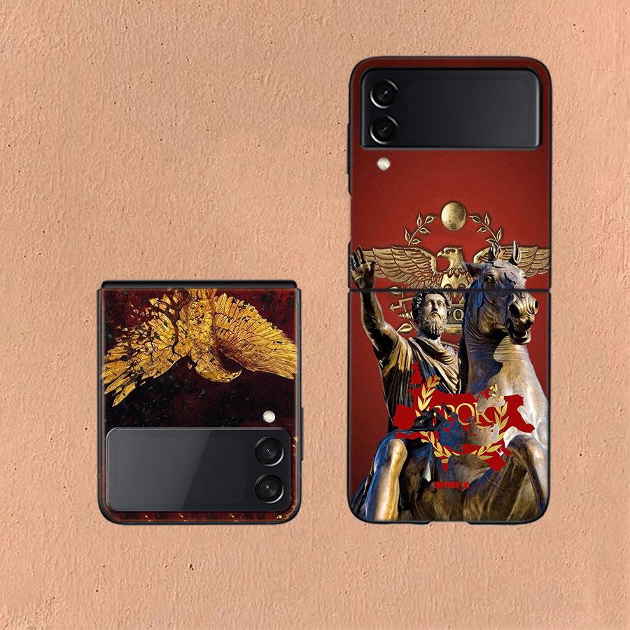 SPQR Roman Imperial Legionv Coque For Samsung Z Flip7 6 Galaxy Case Shockproof Z Flip5 Z Flip3 4 5G Hard Cover Phone TPU PC Har