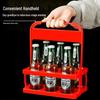 Compact Plastic Foldable Wine & Beverage Holder - 6-Bottle Capacity