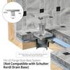 US Dropshipping 4x4 Inch Brushed Stainless Steel Square Floor Drain with Tile Insert Cover