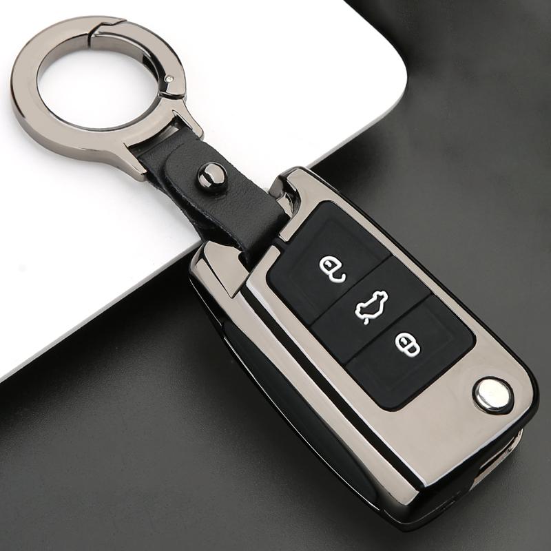 Для Volkswagen Polo Golf 4 5 6 7 MK7 Tiguan mk2 Jetta Bora T-ROC T-CROSS Scirocco оцинкованный сплав + силикон автомобильный дистанционный ключ