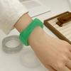 Дизайн меньшинства Необычный широкий браслет Европейский американский стиль Зеленое кольцо на руку Украшение