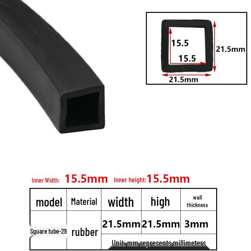 High-Temperature Resistant Silicone Square Tubing: Durable, Customizable, Aging-Resistant Rubber Sheath and Hollow Sealing Strip.