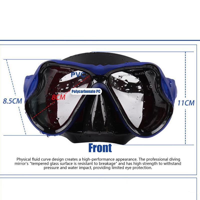 Маска для подводного плавания с широким обзором, противотуманные очки для подводного плавания с аквалангом, маска для плавания с маской и трубкой для дайвинга, маска для дайвинга с регулируемой маской высокого качества
