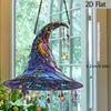 Halloween Colorful Bat Hanging Decoration Stained Glass 2D Flat Acrylic