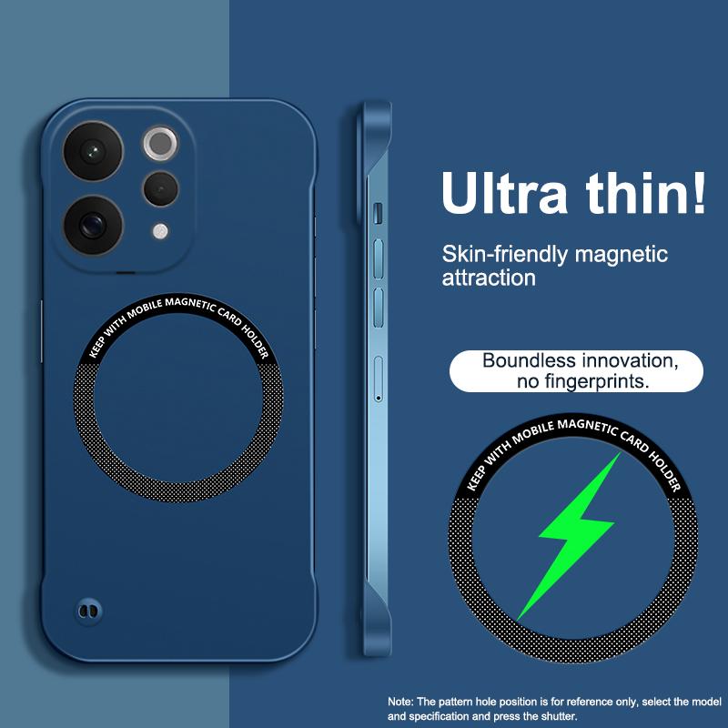 Роскошный ультратонкий магнитный чехол для телефона Magsafe для Honor 500 400 Magic 8 6 Pro Безрамочный Беспроводная зарядка Матовый Нескользящий Чехол