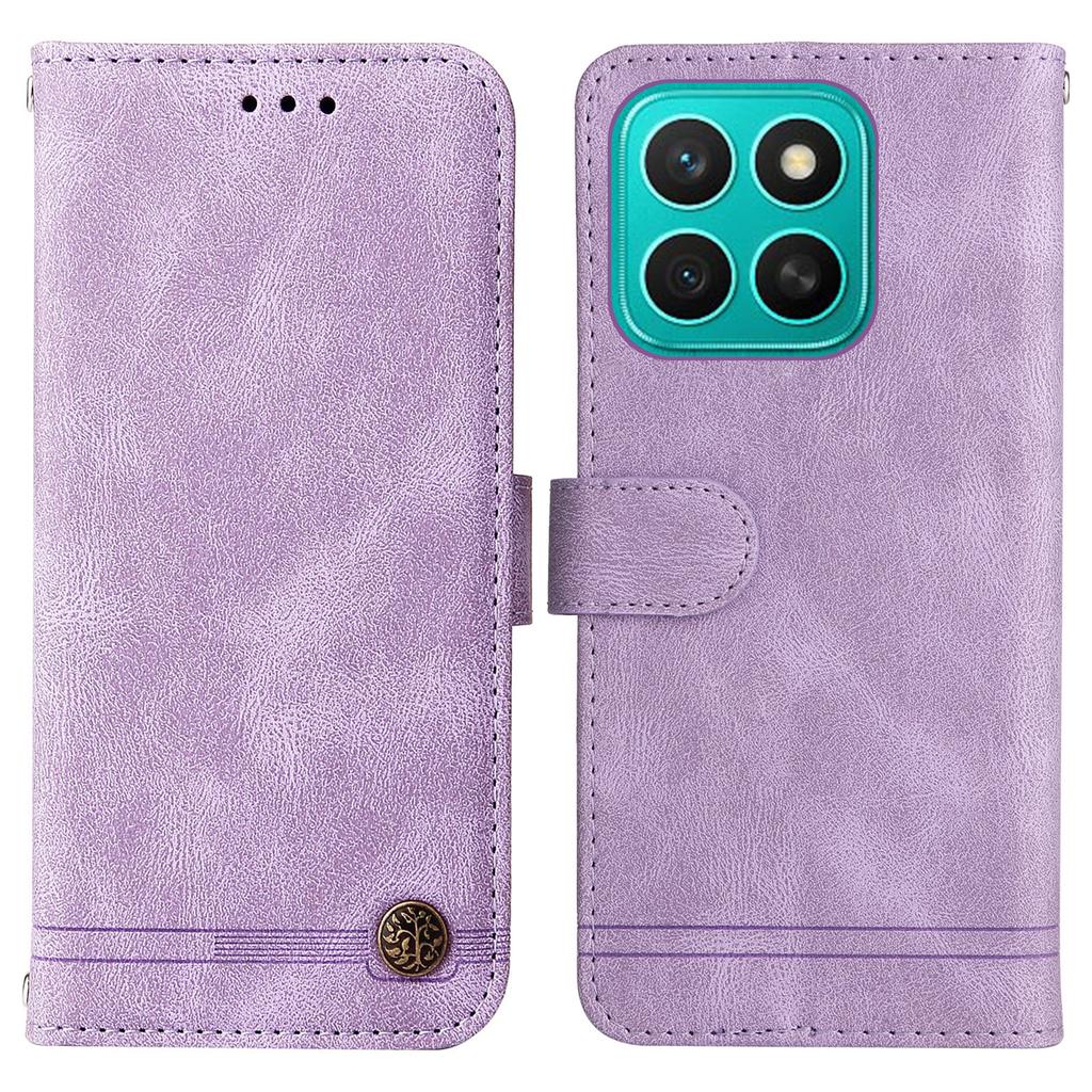 For Honor X8c 4G Leather Wallet Cases Skin Touch Phone Cover Stand with Strap