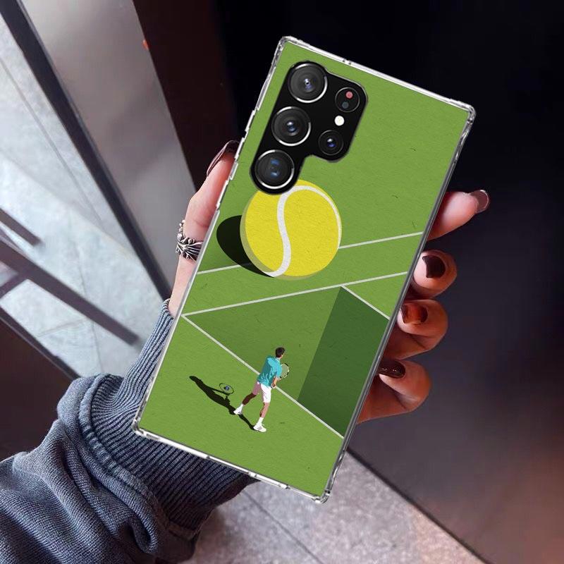 Tennis Sport Phone Case For Samsung Galaxy S23 S24 S25 Edge S26 Ultra S22 + S21 Plus S20 FE Cover Silicone Print Shell Galaxy S2