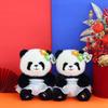 Милая кукла большая панда, плюшевая игрушка, кукла панда Чэнду, тряпичная кукла панда с цветком, подарок для активности