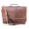 Men Genuine Leather Vintage Laptop Messenger Handmade Turn Lock Bag Satchel
