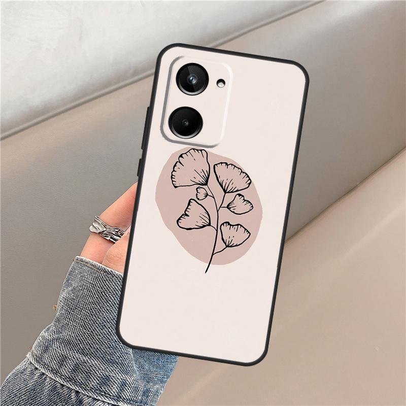 Чехол 'Абстрактные растения' для Realme GT7 Pro GT6 14 11 12 13 15 Pro Plus C55 C51 C53 C35 C33 C61 C65 C67 C71 C75