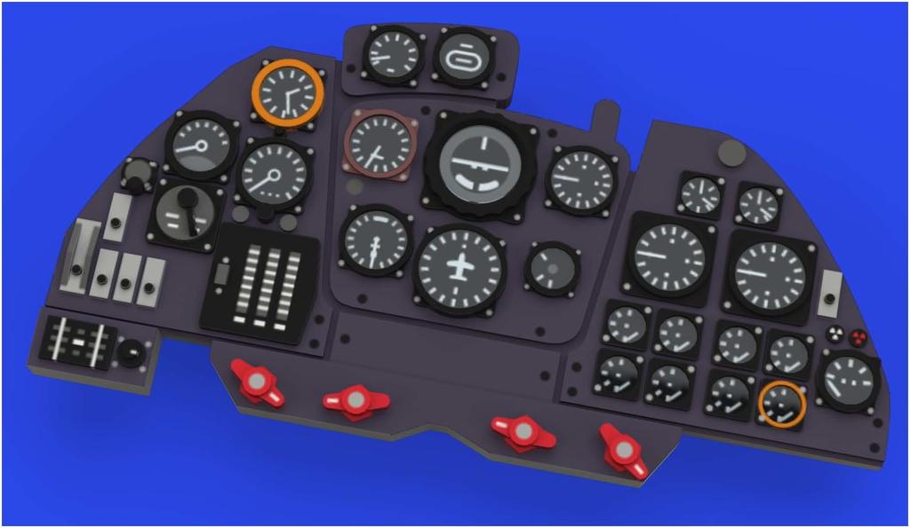 Eduard 1/48 Scale LookPlus Do335A Instrument Panel and Parts Set (for Tamiya) Plastic Model Parts EDU644221