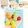 Wooden Multifunctional Arithmetic Clip Bead Learning Board Kid Puzzle Toy Set For Early Learning