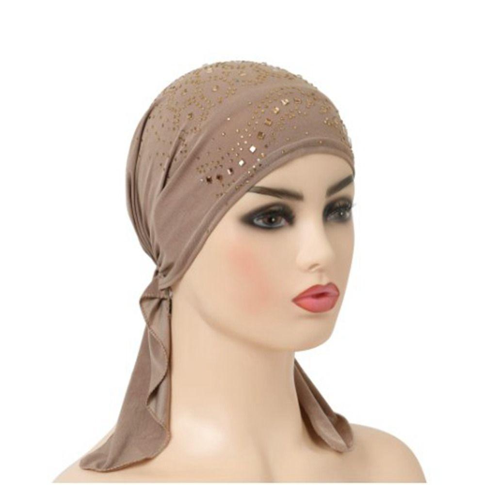 With Many Stones Wind Cotton Hat Bandana Casual Chemotherapy Hat Women National