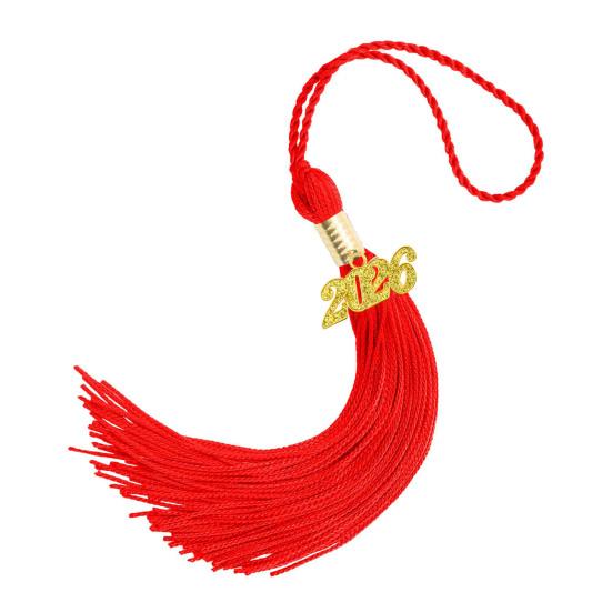 Кисточка для выпускного 2026 года 16" Кисточка для выпускной шляпы Шарм-подвески с кисточкой года 2026 для вечеринки, церемонии, аксессуары