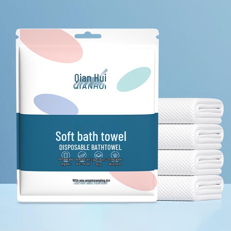 Compact Disposable Bath Towel - Thick, Portable, Foldable for Travel, Outdoor, Hotel, or Business Use