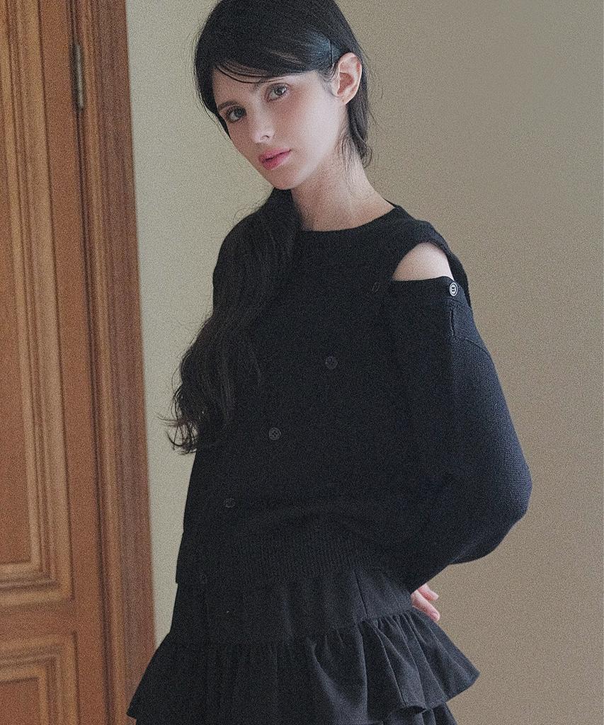 KOOLKITTEN Diagonal Whisper Shoulder Knit