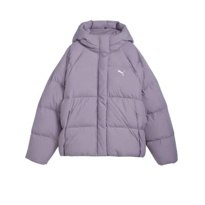 Женская спортивная базовая коллекция FW24, стильная верхняя одежда из пуха, теплая свободная куртка-пуховик на молнии с капюшоном, женская верхняя одежда 684079-30