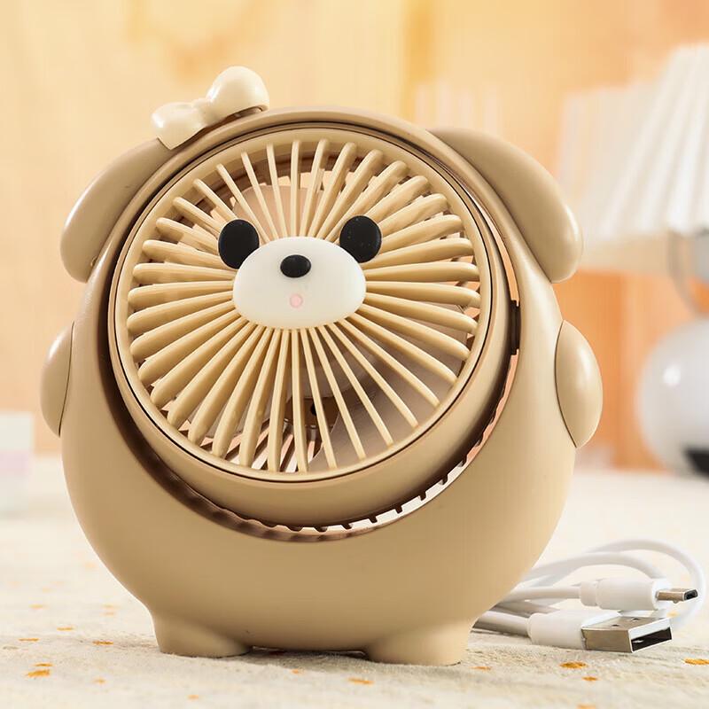 Милый Животный USB-перезаряжаемый Ручной и Настольный Вентилятор