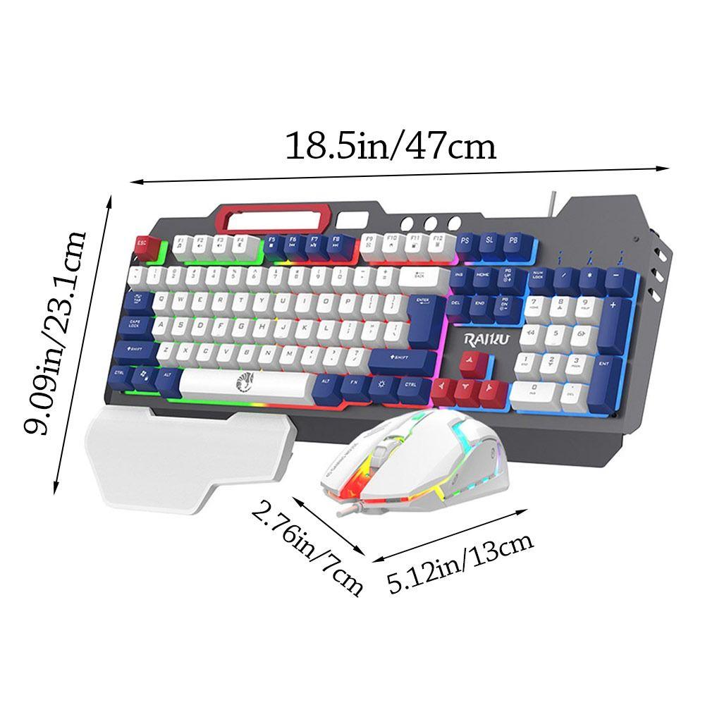 104 Keys Keyboard Mouse Set Backlight Wired Keyboard New RAIKU T16 Keyboard Game