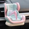 Doll Car Seat with Soft Furry Cushion Seat Cover Safety Belt Design Easy To Install Cute Doll Chair Car Interior Ornament