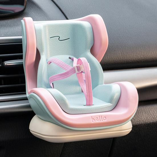 Doll Car Seat with Soft Furry Cushion Seat Cover Safety Belt Design Easy To Install Cute Doll Chair Car Interior Ornament
