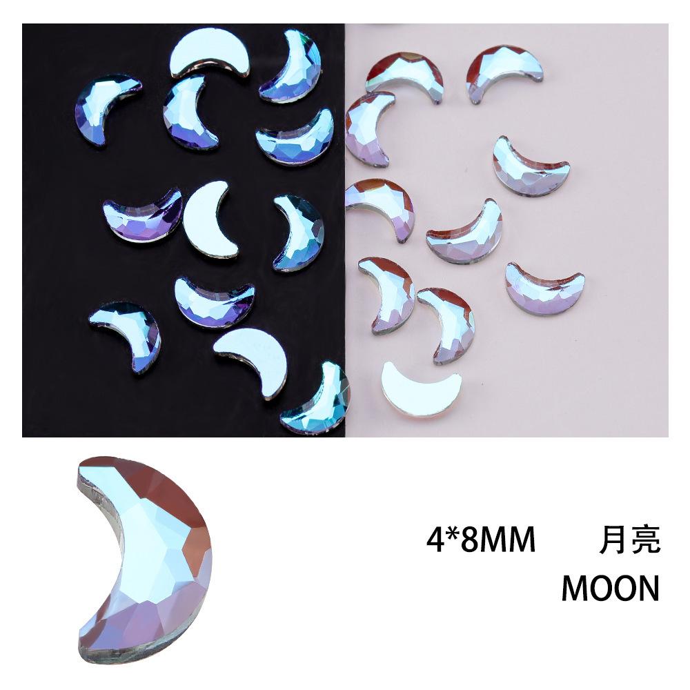 Aurora Phantom Purple Nail Art Flat Bottom Special-Shaped Diamond Diy Manicure Nail Art Jewelry