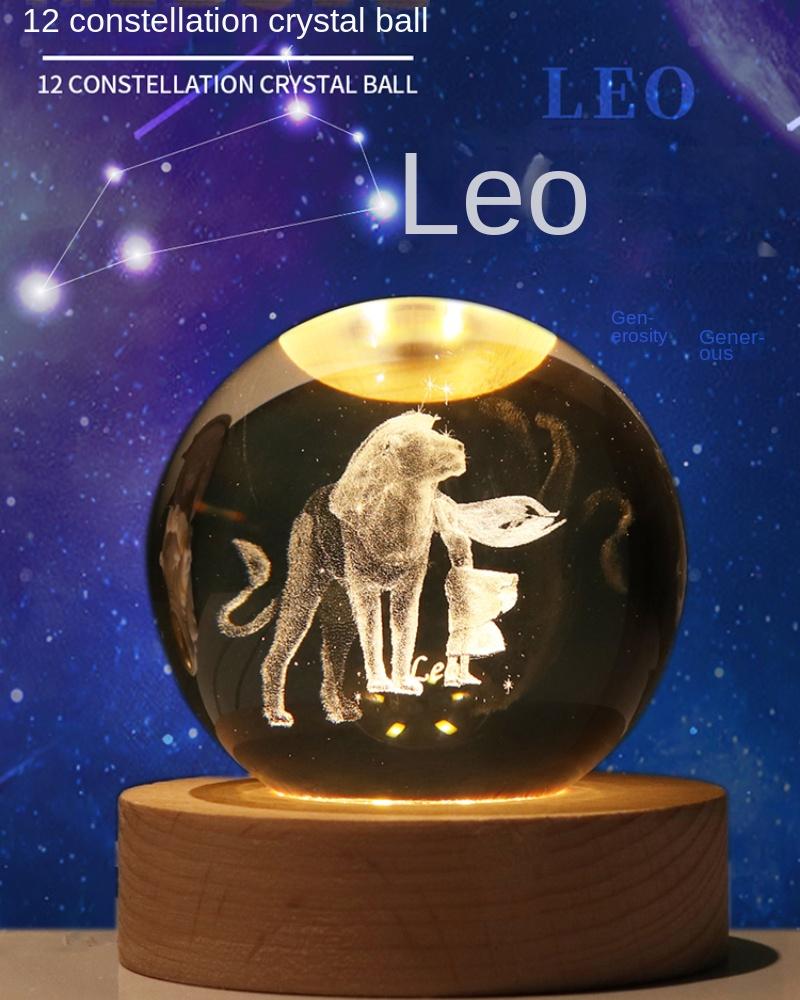 12 созвездий, маленькие ночные светильники, светящийся хрустальный шар, настольные декоративные светильники, украшения, маленькие ночные светильники на день Святого Валентина