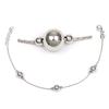 [R3721] - Silver 'Marbles' Bracelet (rhodium) - 6 Mm