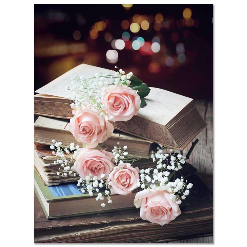 5D DIY Diamond Painting Magic Book Flowers Diamond Embroidery Cross Stitch Kit Full Rhinestone Mosaic Home Decor